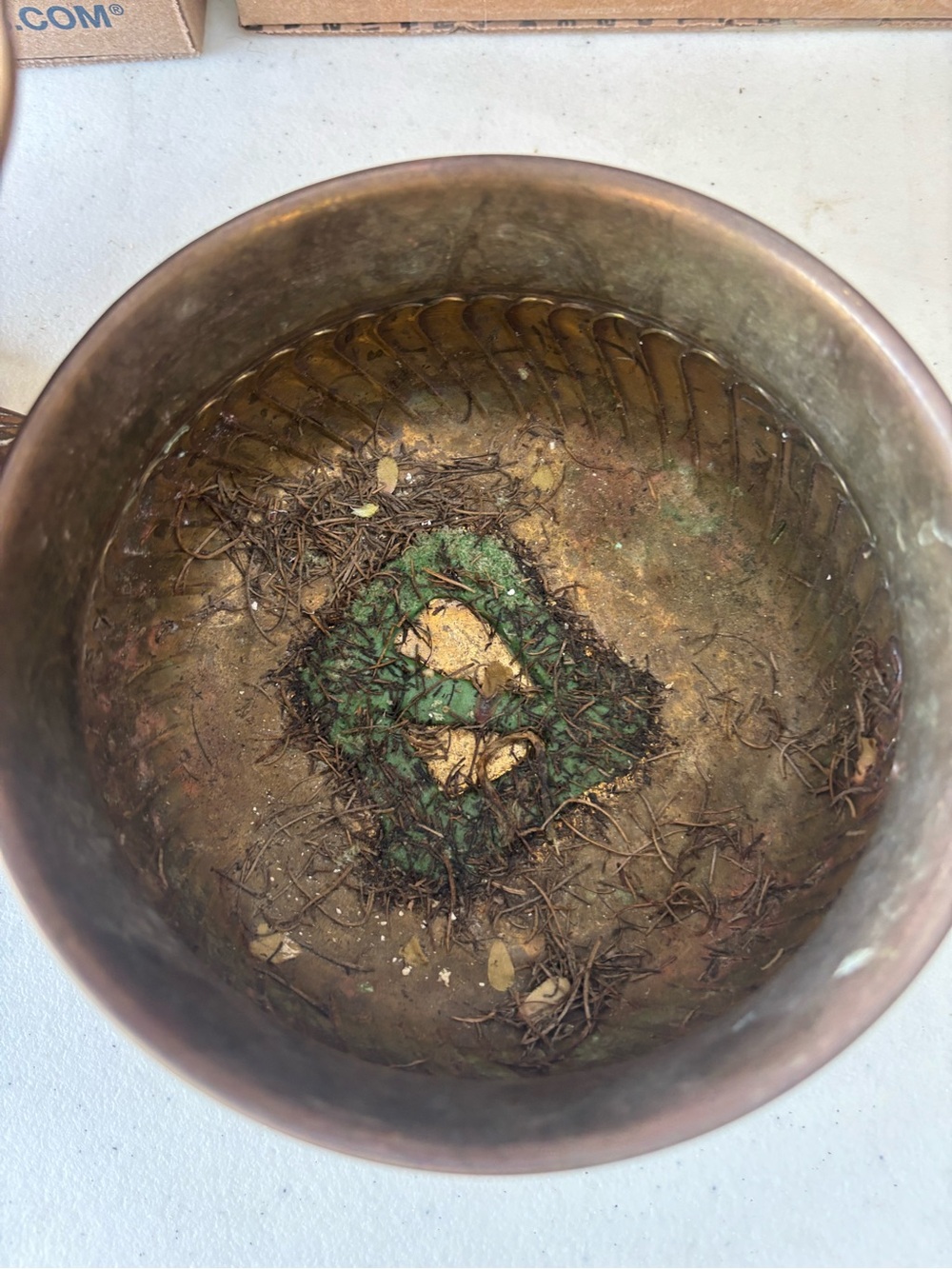 Vintage Brass Bronze Decorative Footed Bowls - Brown Brass Finish - Picture 4 of 14
